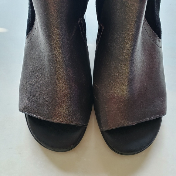 Naked Feet | Beta Black Bronze Open Toe Booties 7 - Picture 5 of 7